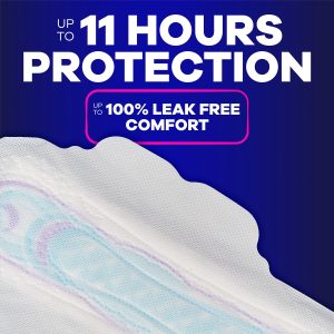 Always Ultra Thin Size 4 Overnight Pads With Wings, Unscented