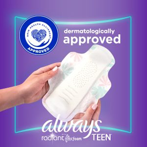 Always Radiant Teen Pads, Extra Heavy, Unscented