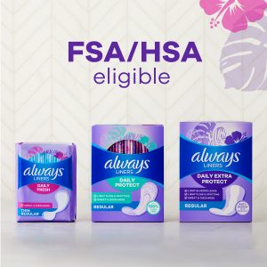 Always Daily Fresh Liners Thin Unscented, Wrapped